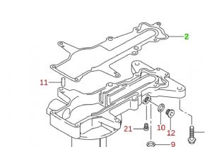 Suzuki DF4,DF5,DF6 base gasket 52113-91J01-000 (click for enlarged image)